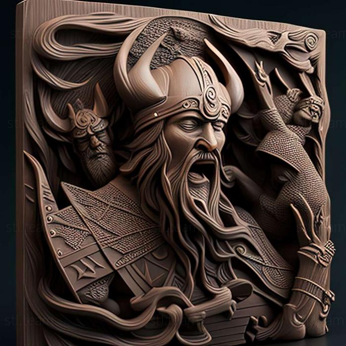 3D model When Vikings Attack game (STL)
